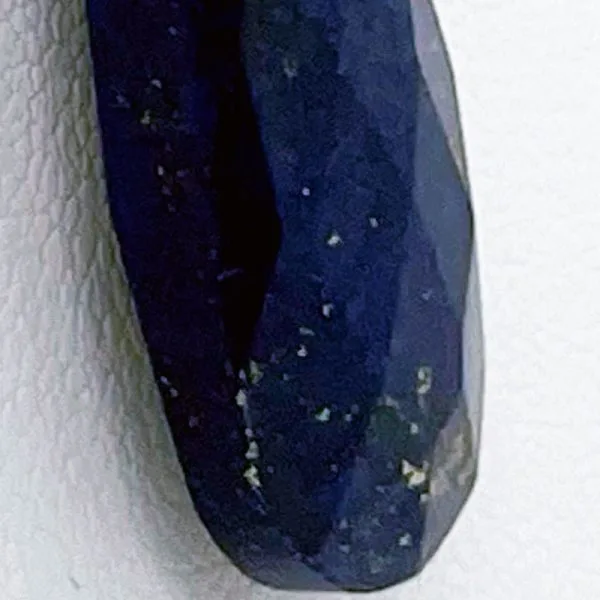 Colgante gota en piedra tallada facetada 4,0 x 2,0 cms en lapislázuli - Imagen 2