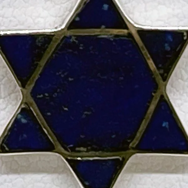 Colgante estrella de David 1,5 x 1,5 cms en lapislázuli - Imagen 2
