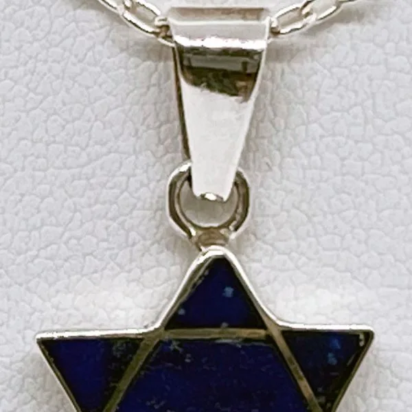 Colgante estrella de David 1,5 x 1,5 cms en lapislázuli - Imagen 3