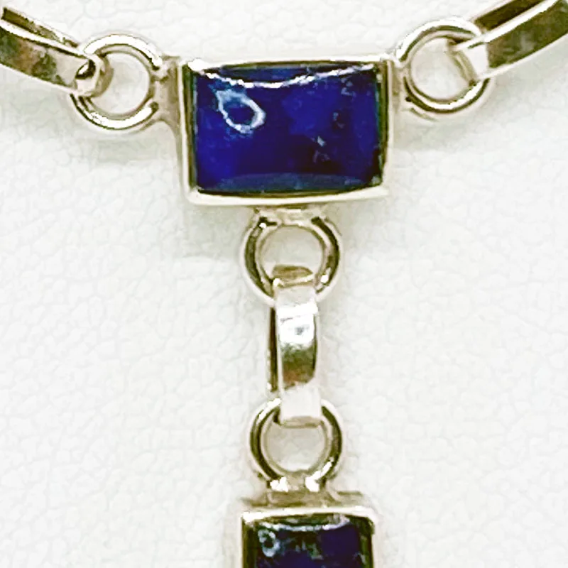 Semicollar bisel rectangular en lapislázuli - Imagen 2