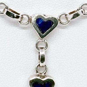 Semicollar calado mini corazón en lapislázuli